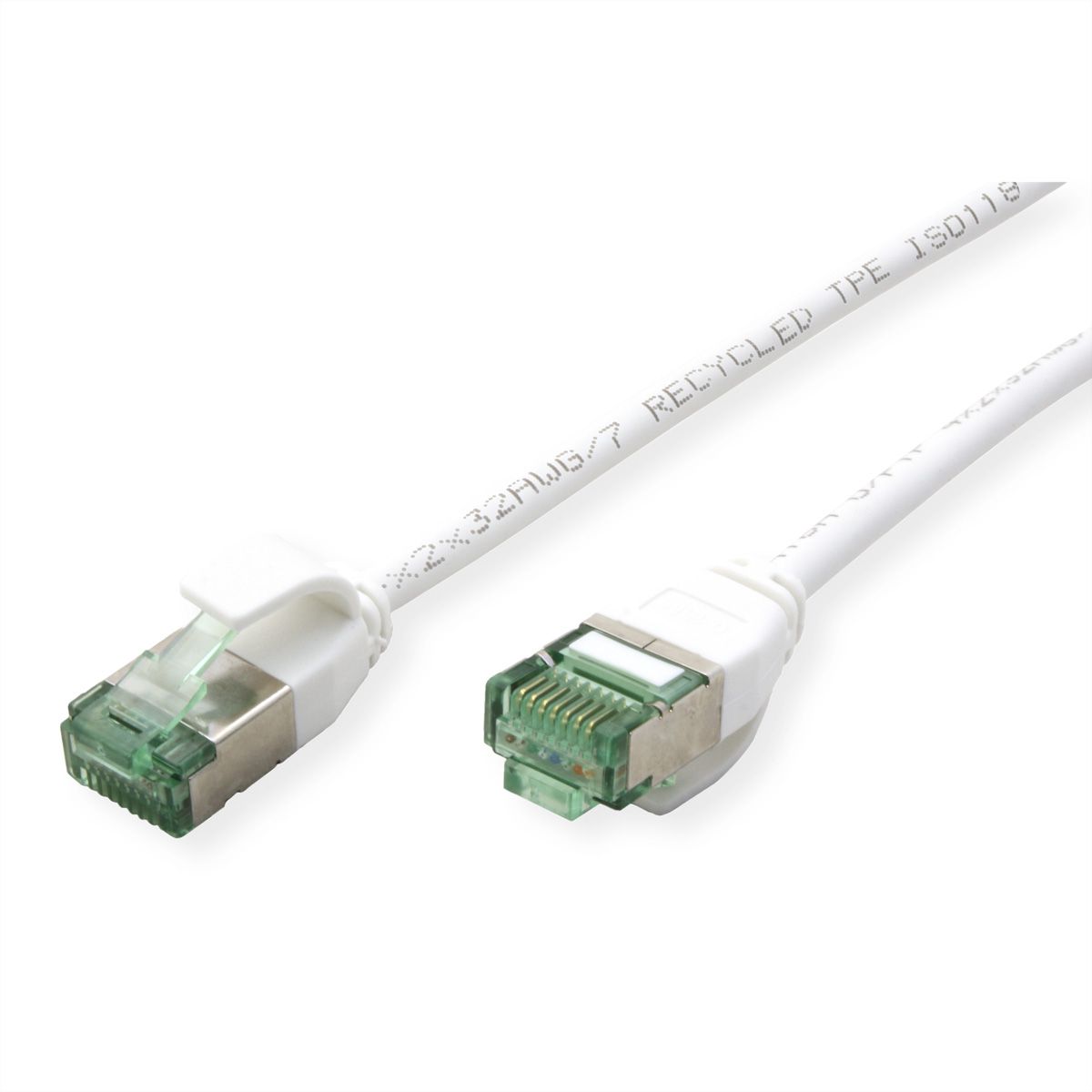 ROLINE RM Cordon DataCenter U/FTP Cat.6A (Classe EA), slim, blanc, 3 m