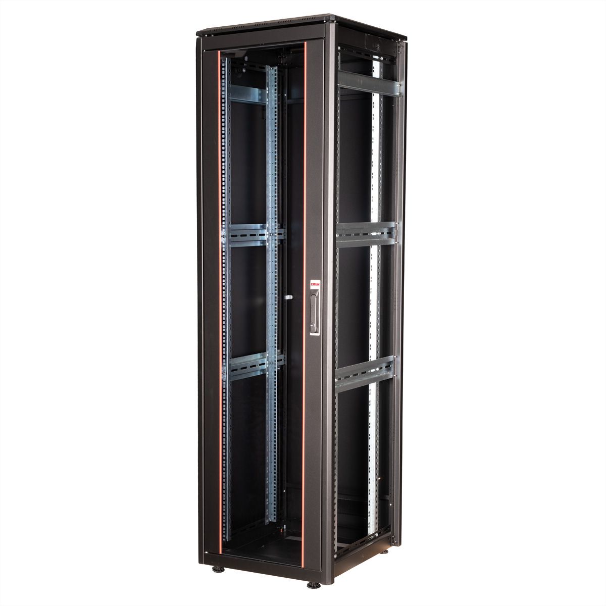 ROLINE 19" Baie réseau Pro 42U, 600x600 LxP Porte verre noir
