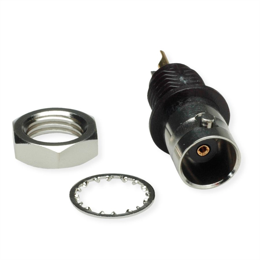 TELEGÄRTNER Prise BNC encastrée 50 Ohms, avec bride isolante noire