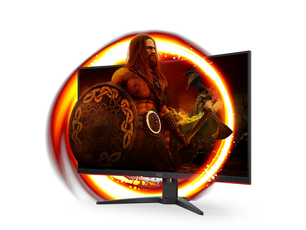 AOC G2 C32G2ZE/BK écran plat de PC 80 cm (31.5") 1920 x 1080 pixels Full HD LED Noir, Rouge
