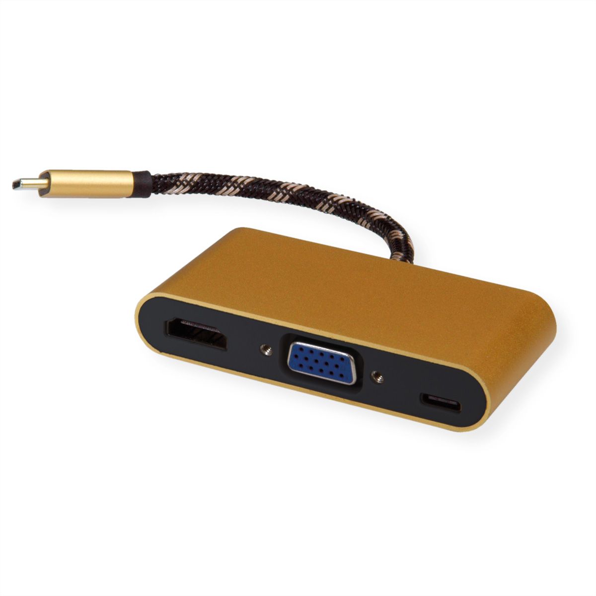 ROLINE GOLD Adaptateur Type C - VGA / HDMI / C (PD), M/F