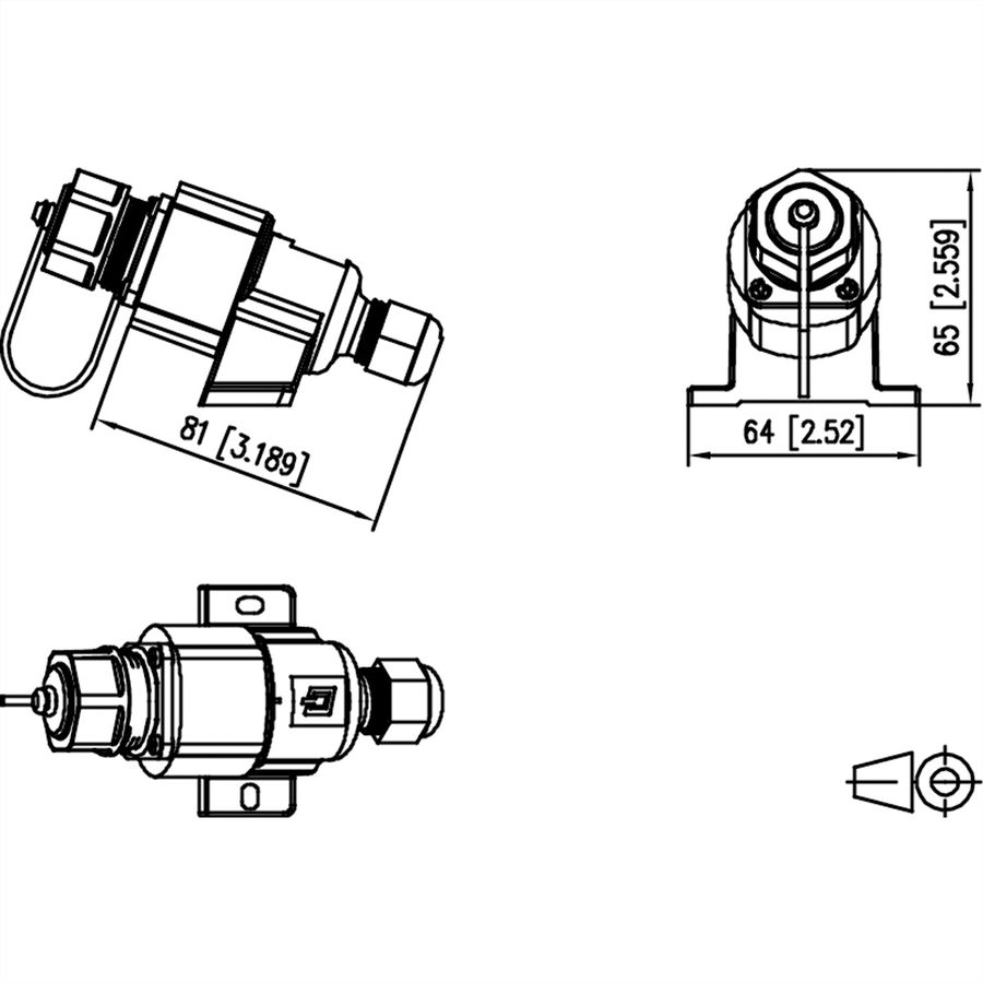 METZ CONNECT E-DAT Industry IP67 V1 boîtiers en saillie + RJ45 insert de field jack Cat.6 Class EA, T568B