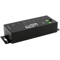 EXSYS EX-1537HMVS Hub USB-C 3.2 Gen 1 métallique à 7 ports, avec protection contre les surtensions EDS 15 kV