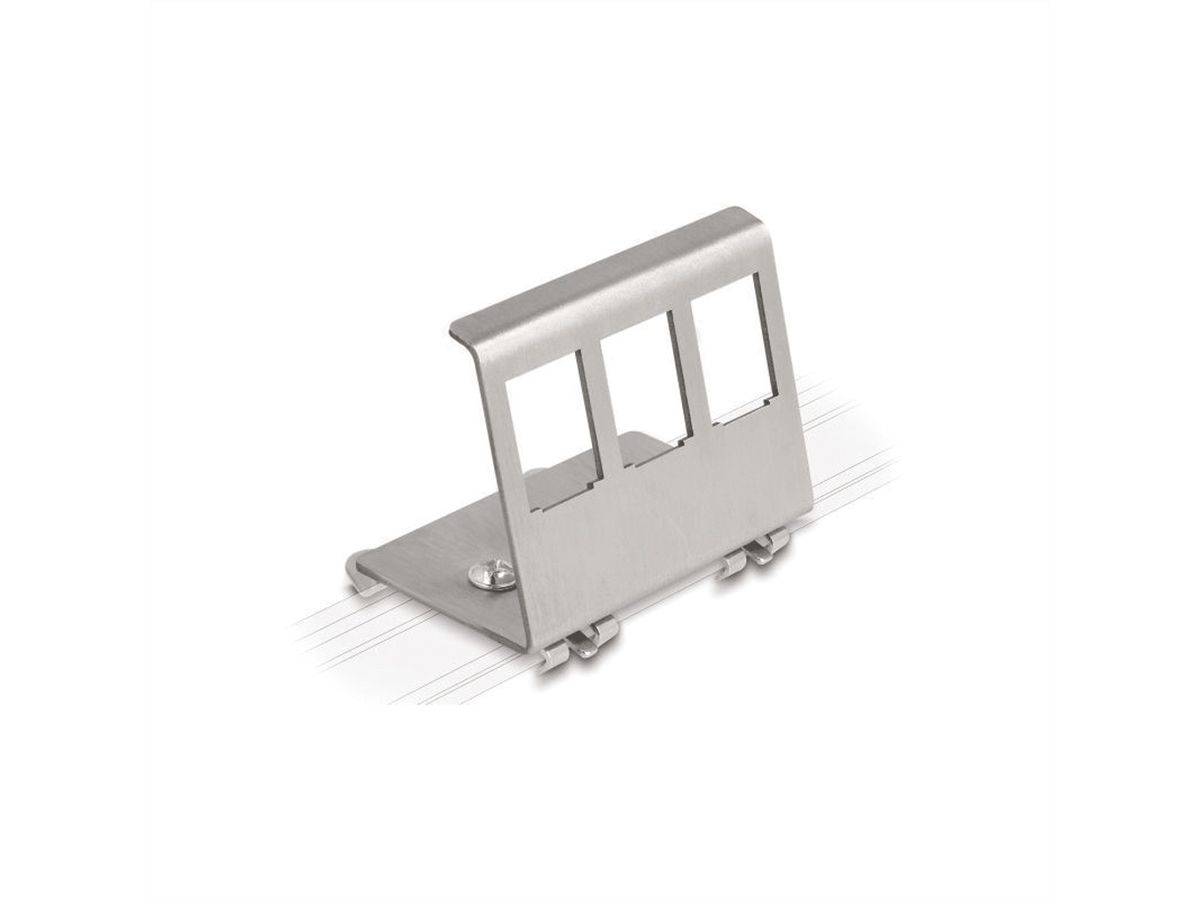VALUE Adaptateur pour rail DIN, vide, pour 3 Keystones