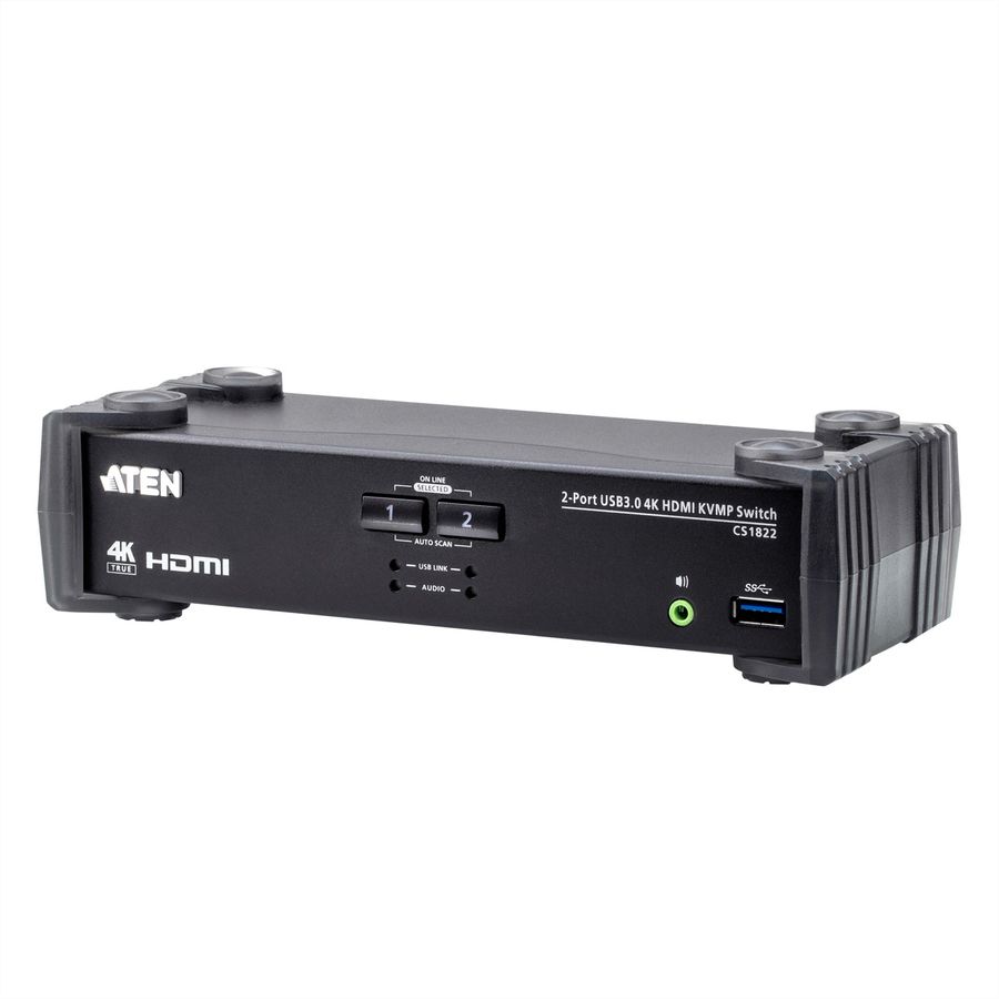 ATEN CS1822 Commutateur KVMP™ HDMI 4K 2 ports USB 3.0