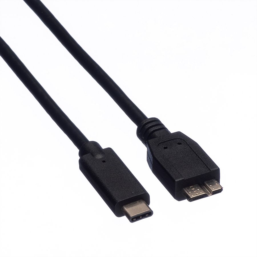 ROLINE Câble USB 3.2 Gen 1, C-Micro B, M/M, noir, 0,5 m