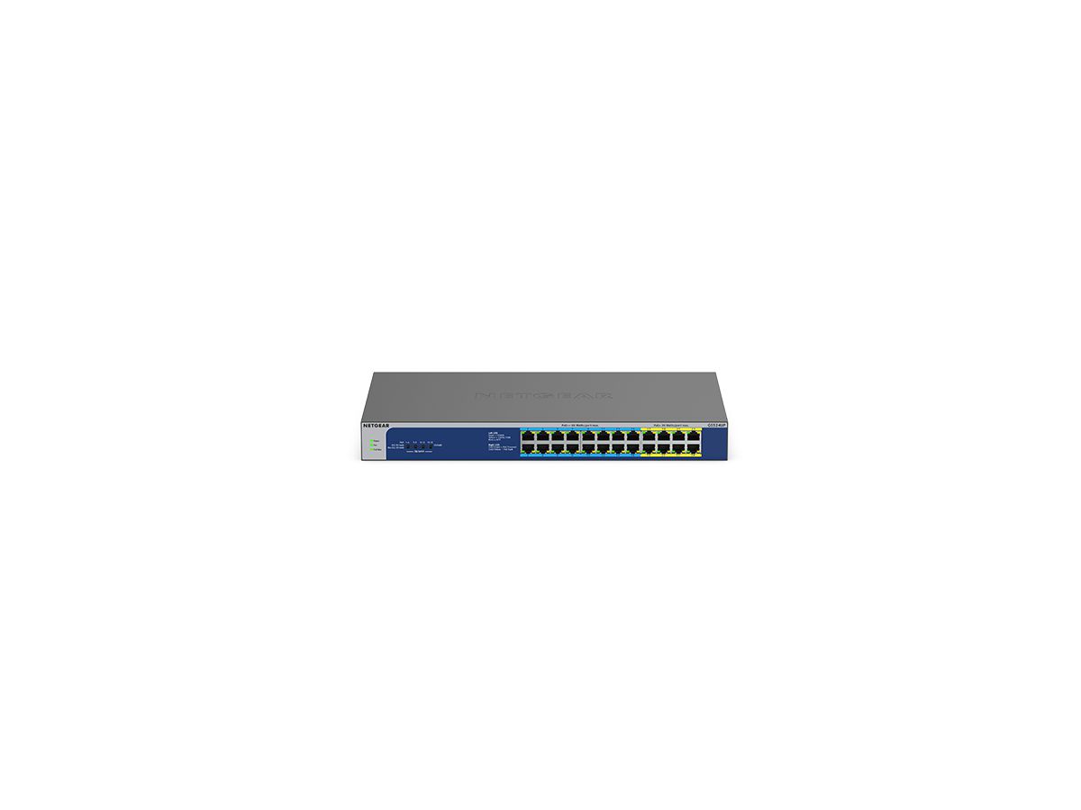 Netgear GS524UP Non-géré Gigabit Ethernet (10/100/1000) Connexion Ethernet, supportant l'alimentation via ce port (PoE) Gris