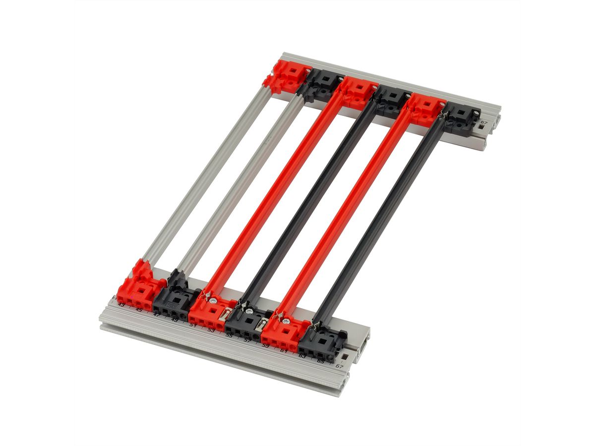 Guide-cartes SCHROFF avec détrompage pour CompactPCI/ VME64x, PC, 160 mm, largeur de rainure 2 mm, rouge
