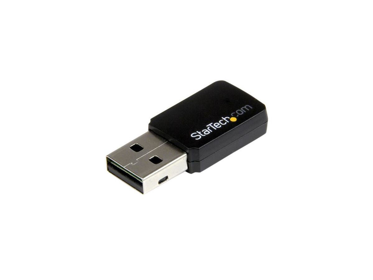 StarTech.com Mini adaptateur USB 2.0 réseau sans fil AC600 double bande - Clé USB WiFi 802.11ac 1T1R