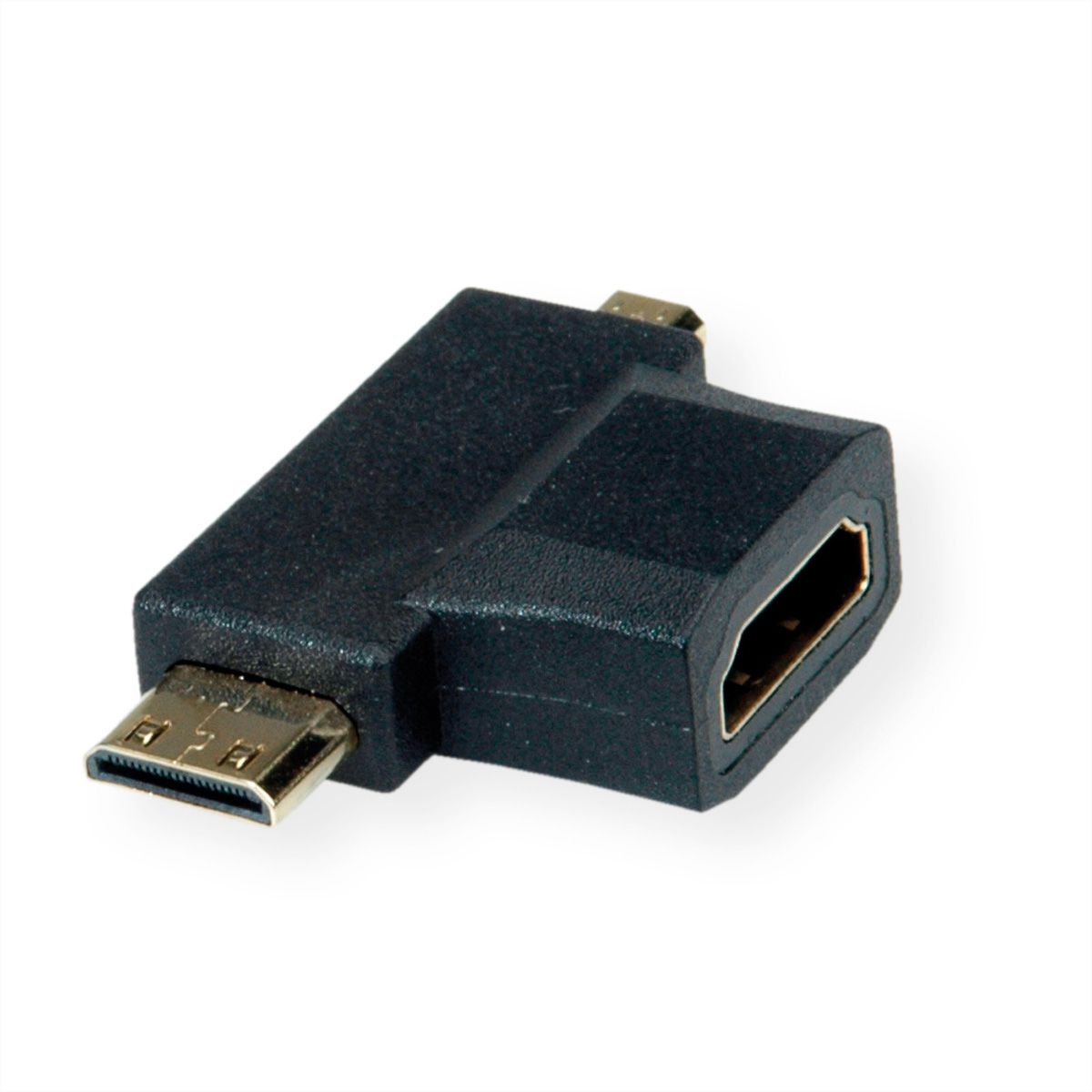 VALUE Adaptateur T-HDMI, HDMI  - HDMI Mini + HDMI Micro