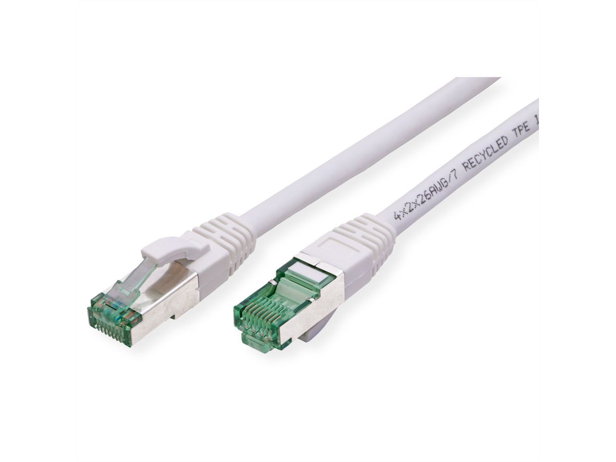 ROLINE RM Cordon Cat.6A S/FTP(PiMF), blanc, 0,3 m