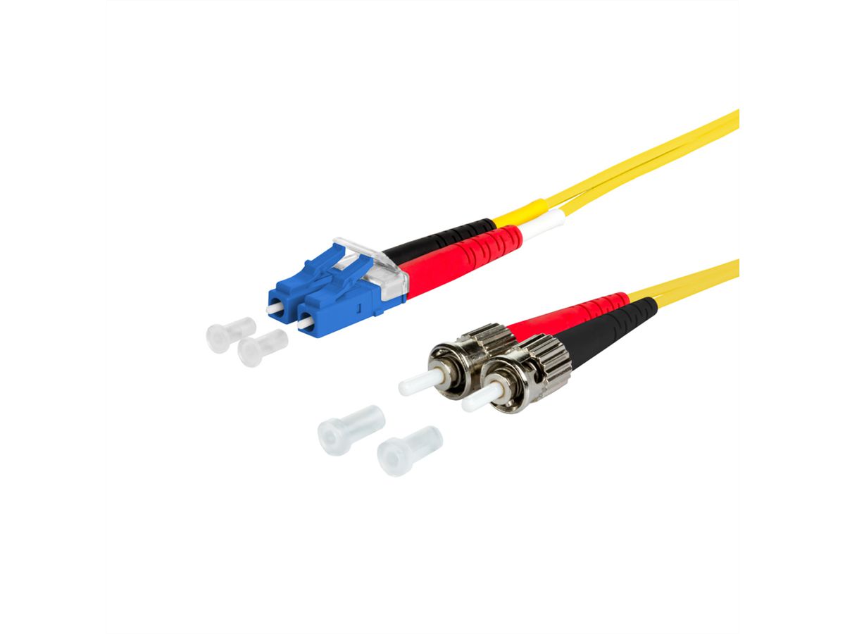 METZ CONNECT OpDAT cordon de brassage, LC-D/2xST OS2, 3 m