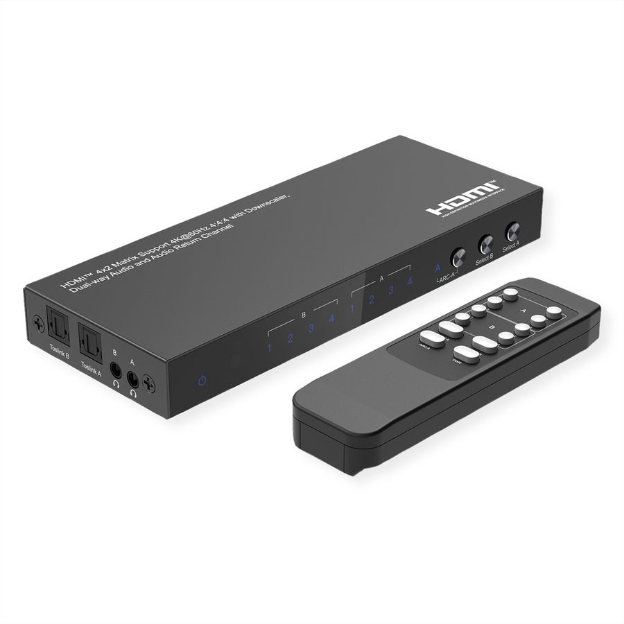 VALUE Switch Matrix HDMI 4K, 4 x 2, avec télécommande