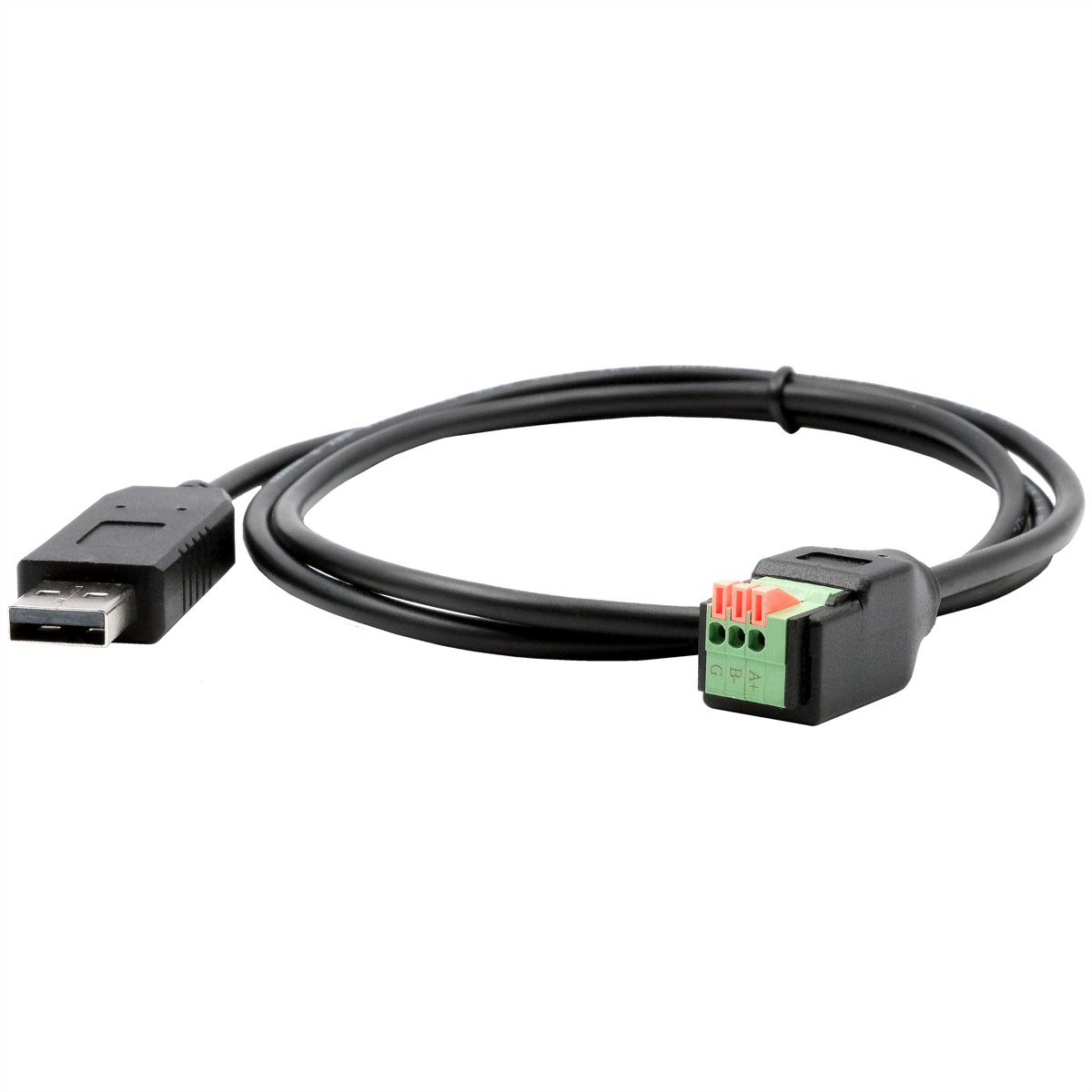 EXSYS EX-13009 Câble USB vers série 1S RS-485, bloc terminal avec bouton-poussoir, 1.0 m (chipset FTDI)