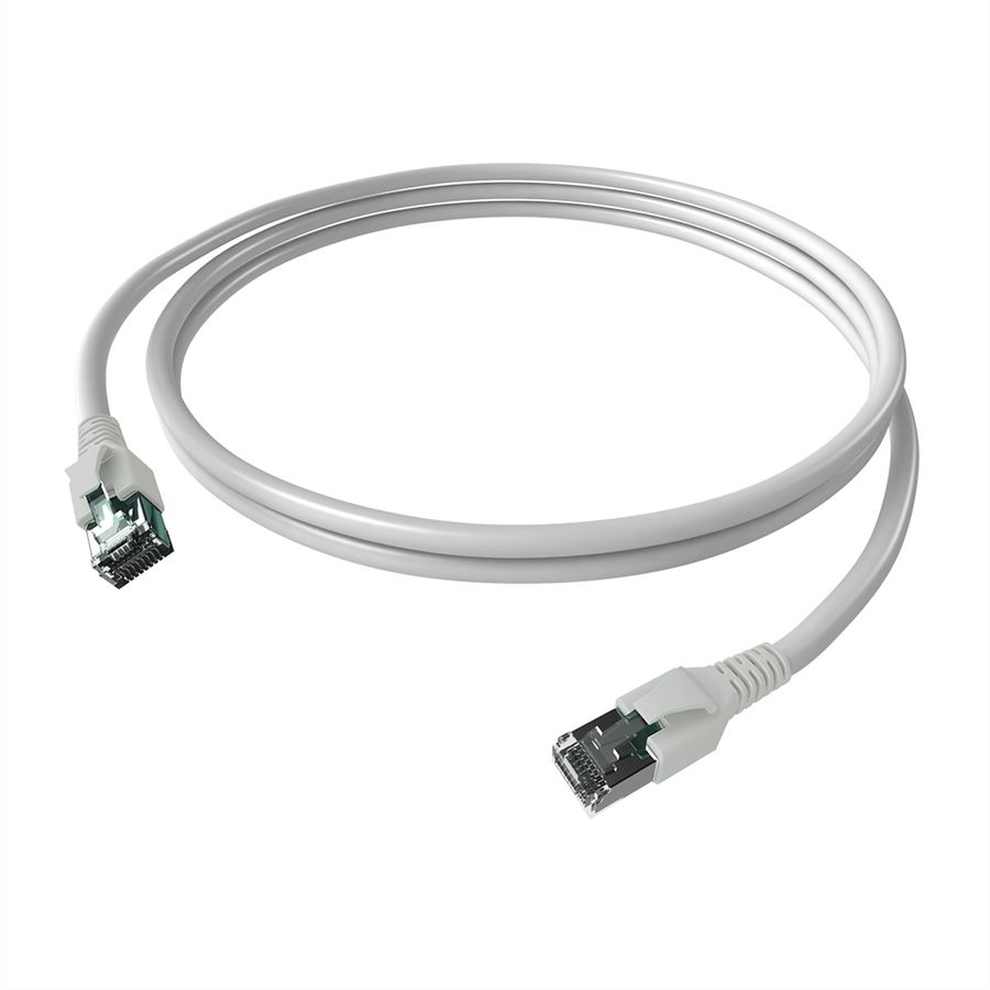 EasyLan FlexBoot Cordon Cat.6A, S/FTP, blanc, 1 m