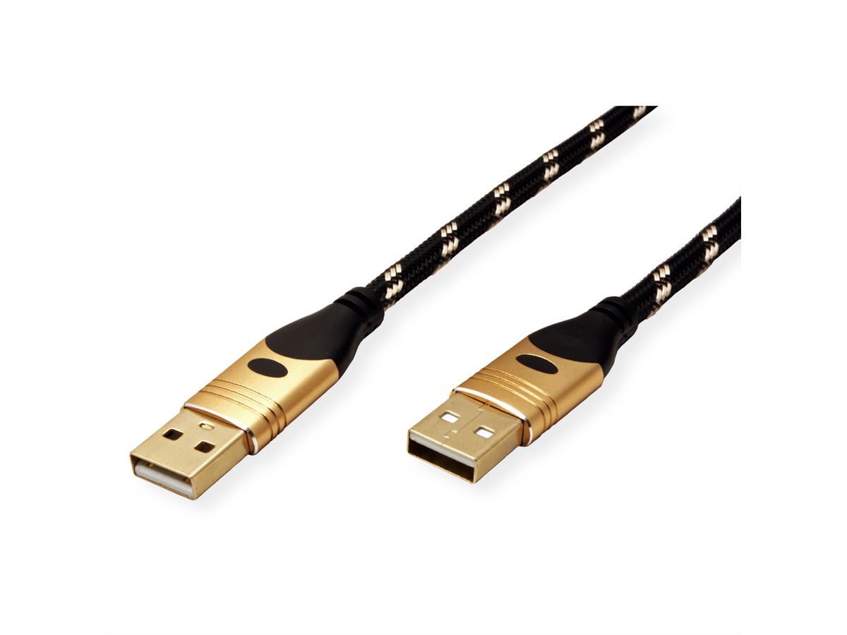 ROLINE GOLD Câble USB 2.0, type A - A, M/M, 1,8 m
