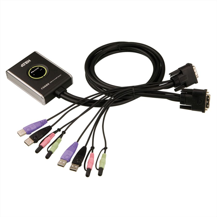 ATEN CS682 Switch KVM DVI, USB, 2 ports