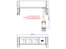 BACHMANN DESK2 white 3xUTE 0,2m GST18 RAL9010
