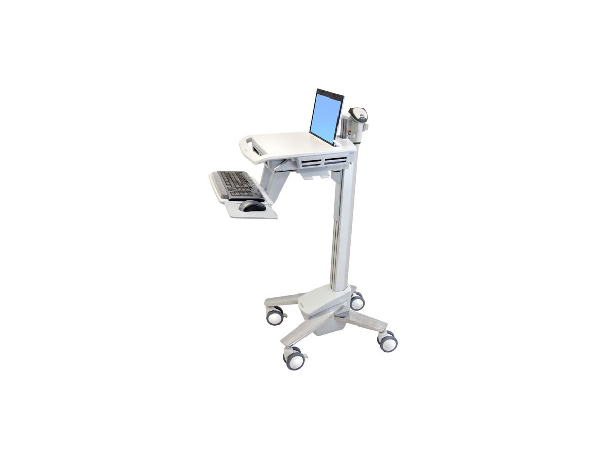 Ergotron StyleView EMR Laptop Cart, SV40 Multimedia cart Aluminium, Gris, Blanc Ordinateur portable