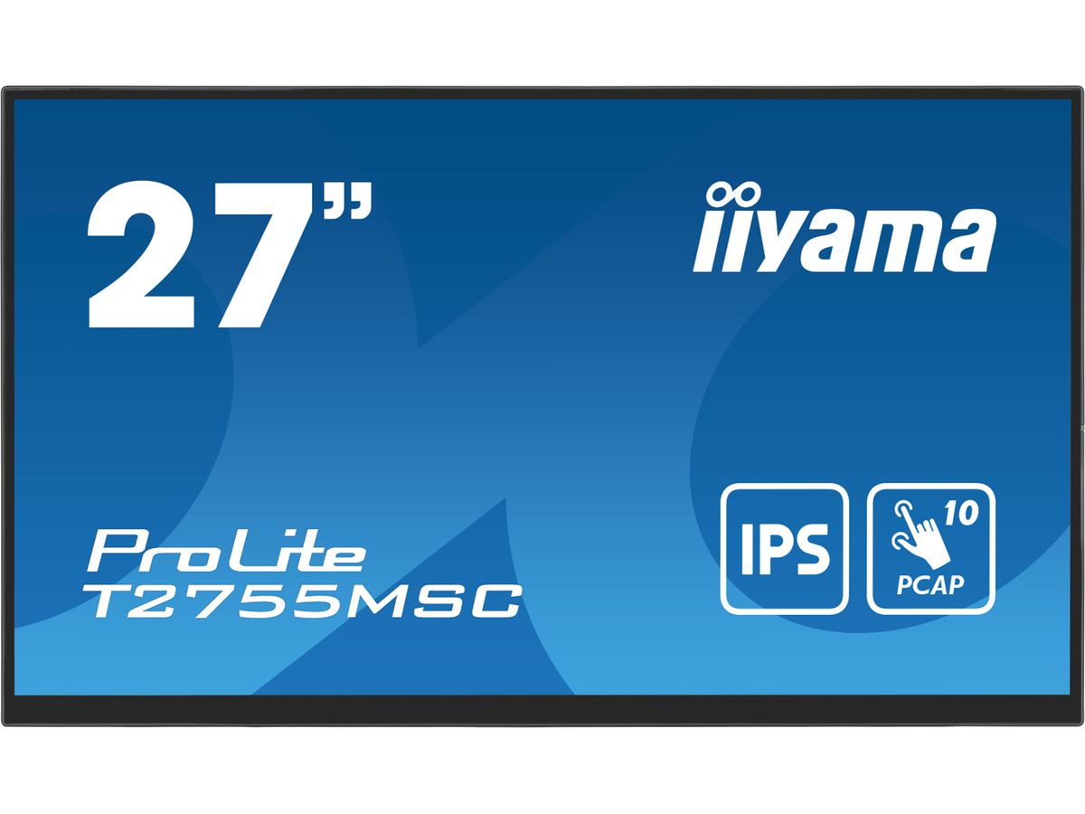 iiyama ProLite T2755MSC-B1 écran plat de PC 68,6 cm (27") 1920 x 1080 pixels Full HD LED Écran tactile Dessus de table Noir
