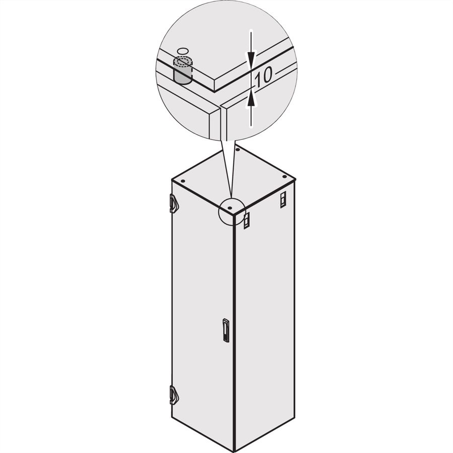 Entretoise pour capot supérieur SCHROFF Varistar, pour capot supérieur plat fermé de 10 mm