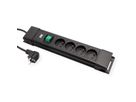 BACHMANN CONNECTUS 4xUTE , 1xinterrupteur 2,0m CEE7/7 noir