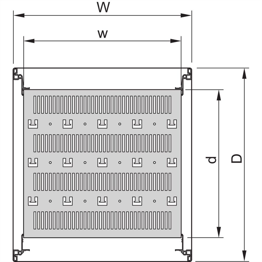 SCHROFF Novastar 19" étagère, fixe, 1 U 600W 500D