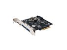 EXSYS EX-12006 Carte USB 3.2 Gen2 PCIe, 2 ports type C et 3 ports type A