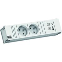 BACHMANN CONI 2xUTE 1xUSB A/C 22W 0,2m GST18 RAL9010