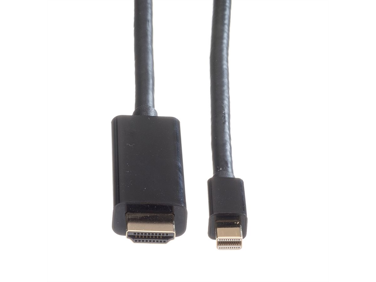 ROLINE Câble Mini DisplayPort, Mini DP - UHDTV, M/M, noir, 2 m