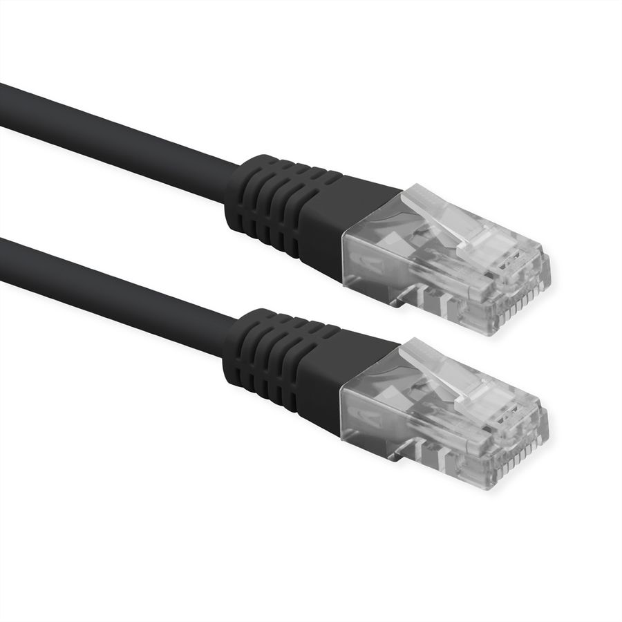 ROLINE Cordon Cat.6 (Classe E), UTP, PoE, noir, 5 m