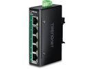 TRENDnet  TI-PELC50 Mini switch industriel rail DIN Fast Ethernet PoE+ à 5 ports