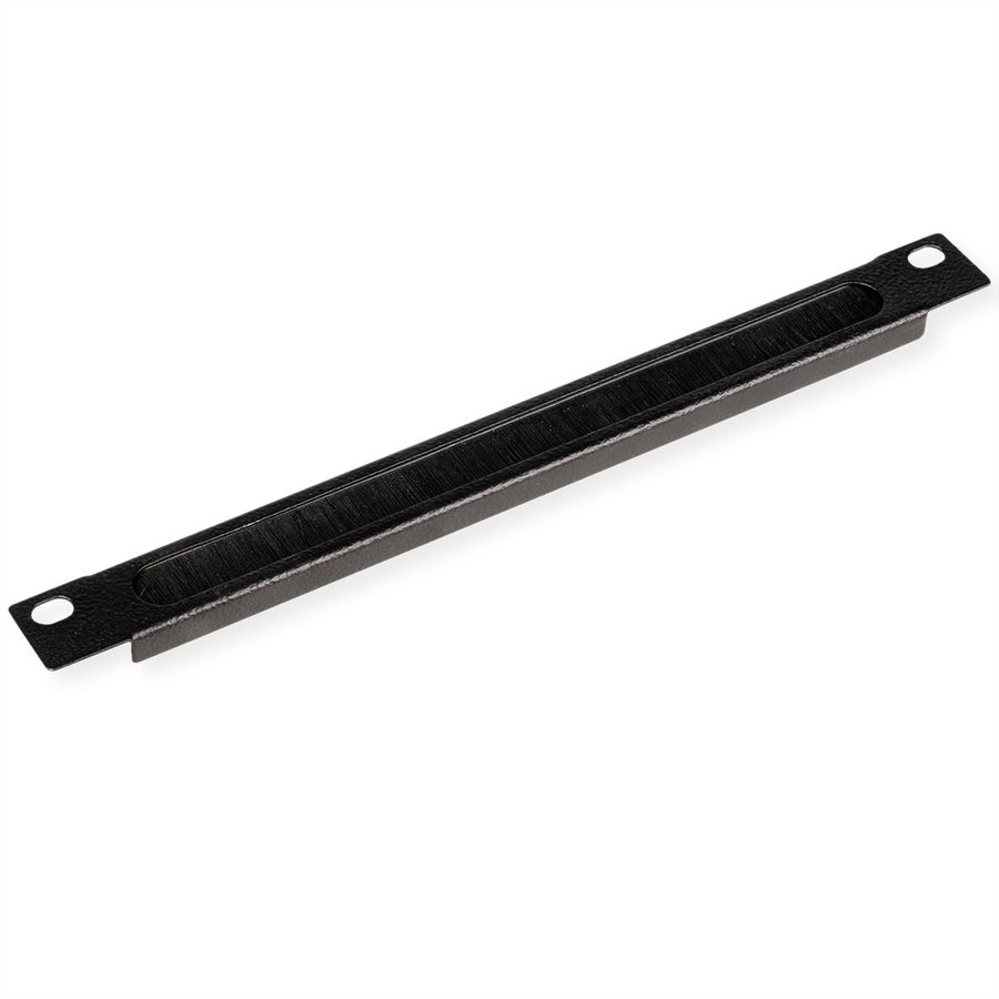 ROLINE 10" Passe-câbles, Avec brosse 0,5U noir