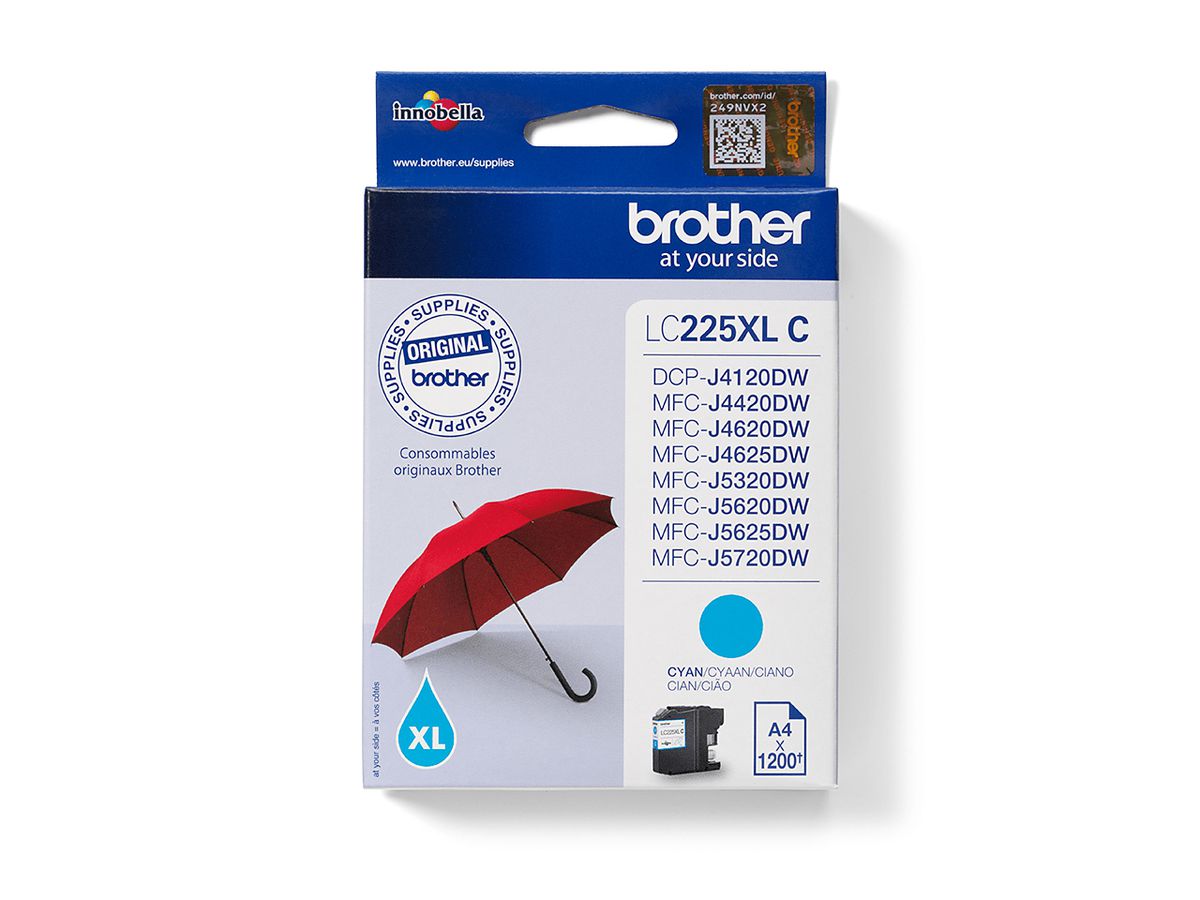 Brother LC225XLC - Cartouche d'encre originale - Cyan