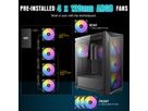 ANTEC AX67 ARGB Boîtier PC Midi Tower Gaming ATX, noir