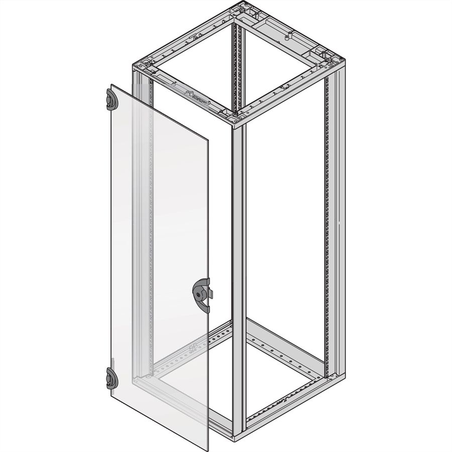 SCHROFF Novastar, porte en verre, angle d'ouverture de 180°, 20 U 553W
