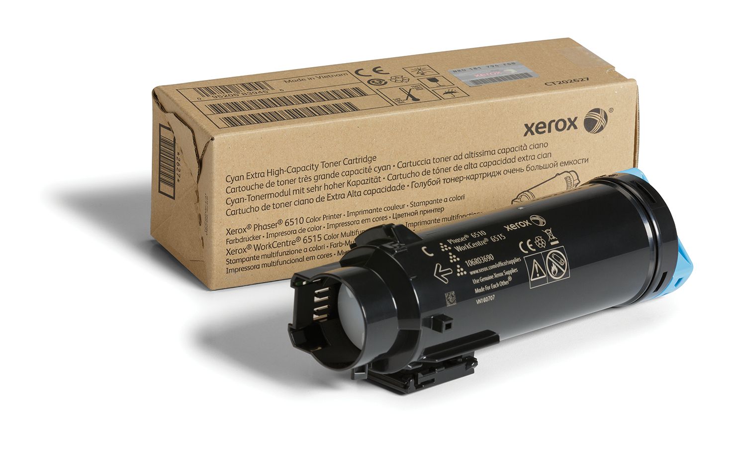 Xerox Cartouche de toner Cyan de Très haute capacité Phaser® 6510, WorkCentre® 6515 (4300 pages) - 106R03690