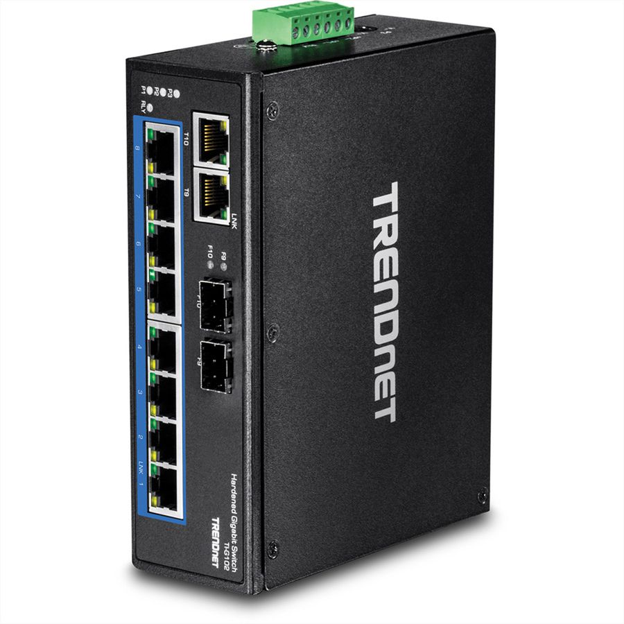 TRENDnet TI-G102 Switch Rail DIN Gigabit industriel renforcé à 10 ports