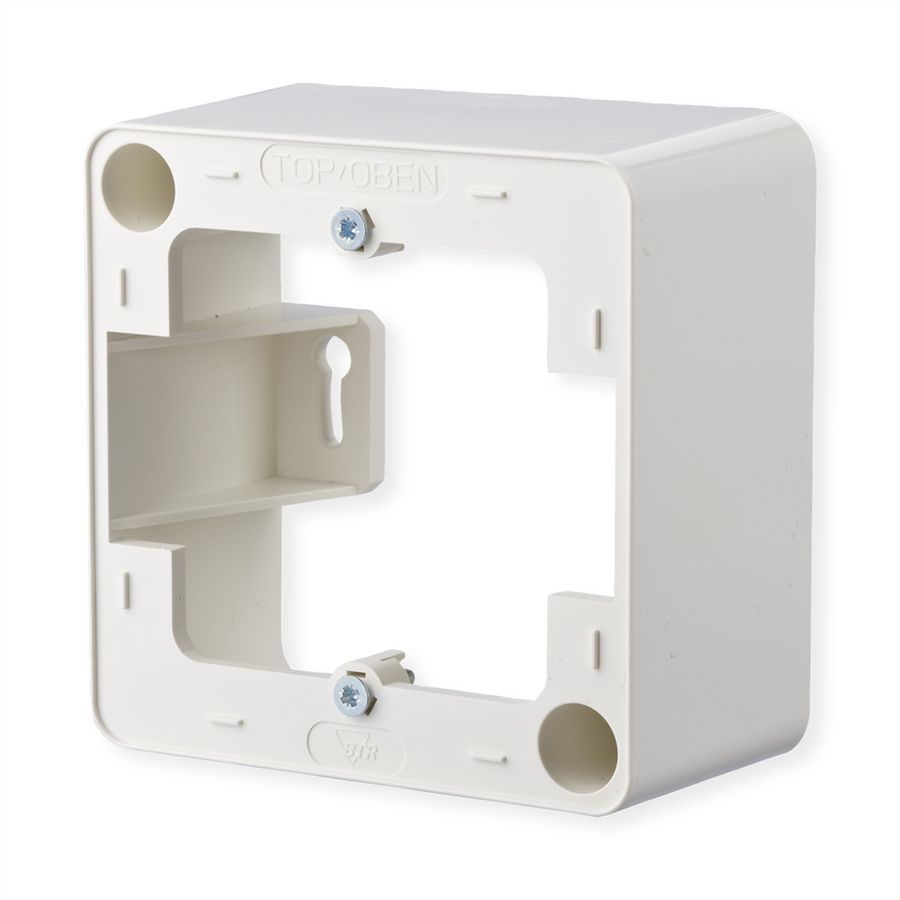 METZ CONNECT Cadre pour montage en saillie 85 x 85 x 43 mm, simple, blanc pur