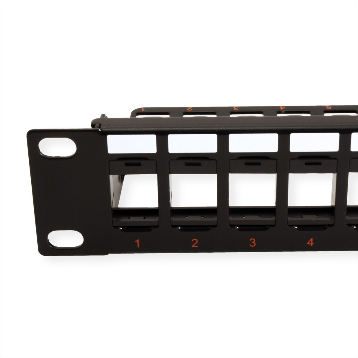 ROLINE Panneau de brassage 19" pour Keystones 24 ports, non-blindé, noir
