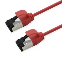 ROLINE Cordon Cat.8.1 (Classe I) S/FTP (PiMF), LSOH, Slim, PoE, rouge, 1 m