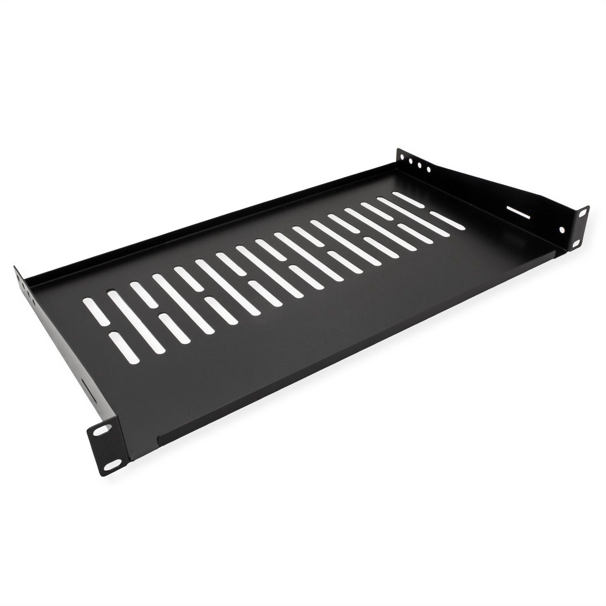 VALUE Etagère 19", 485 x 250 mm, 1 U, max. 10 kg, forme en U, noir