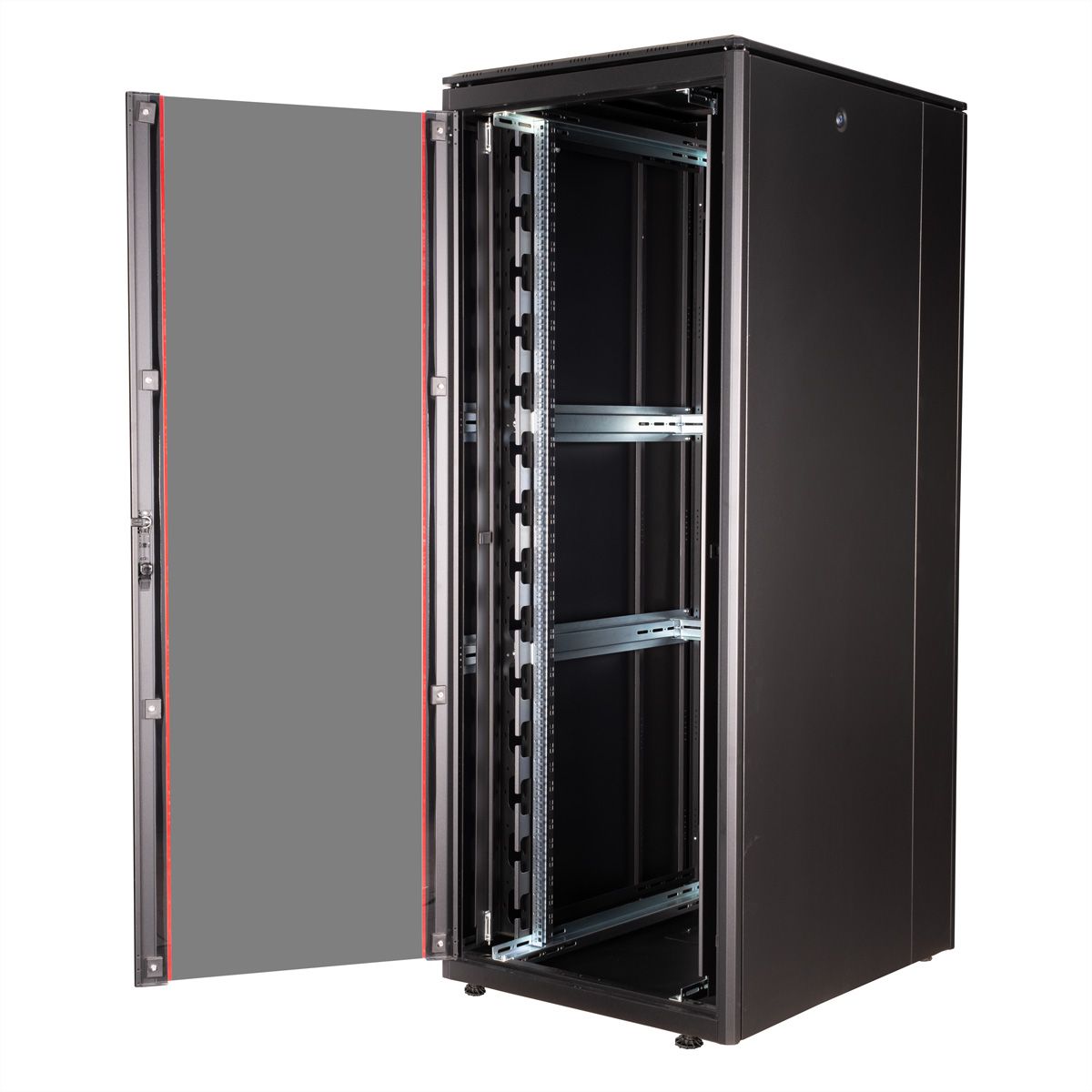 ROLINE 19" Baie réseau Pro 42U, 800x1000 LxP Porte verre noir