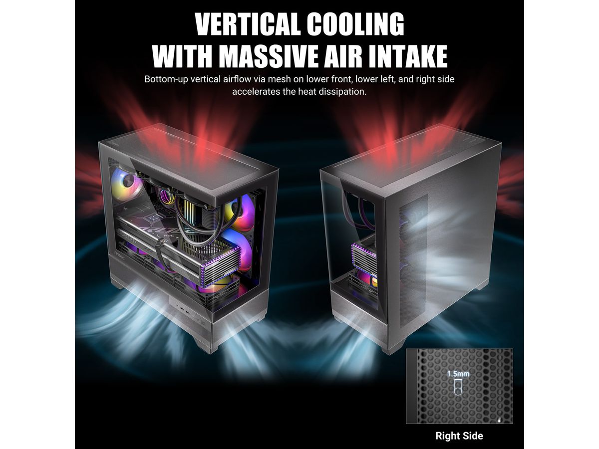 ANTEC CX500M ARGB Boîtier PC Mini Tour Micro-ATX, noir