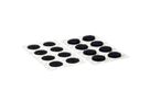 VELCRO® Boutons ronds 16mm x 16 noirs, crochets & velours autocollants