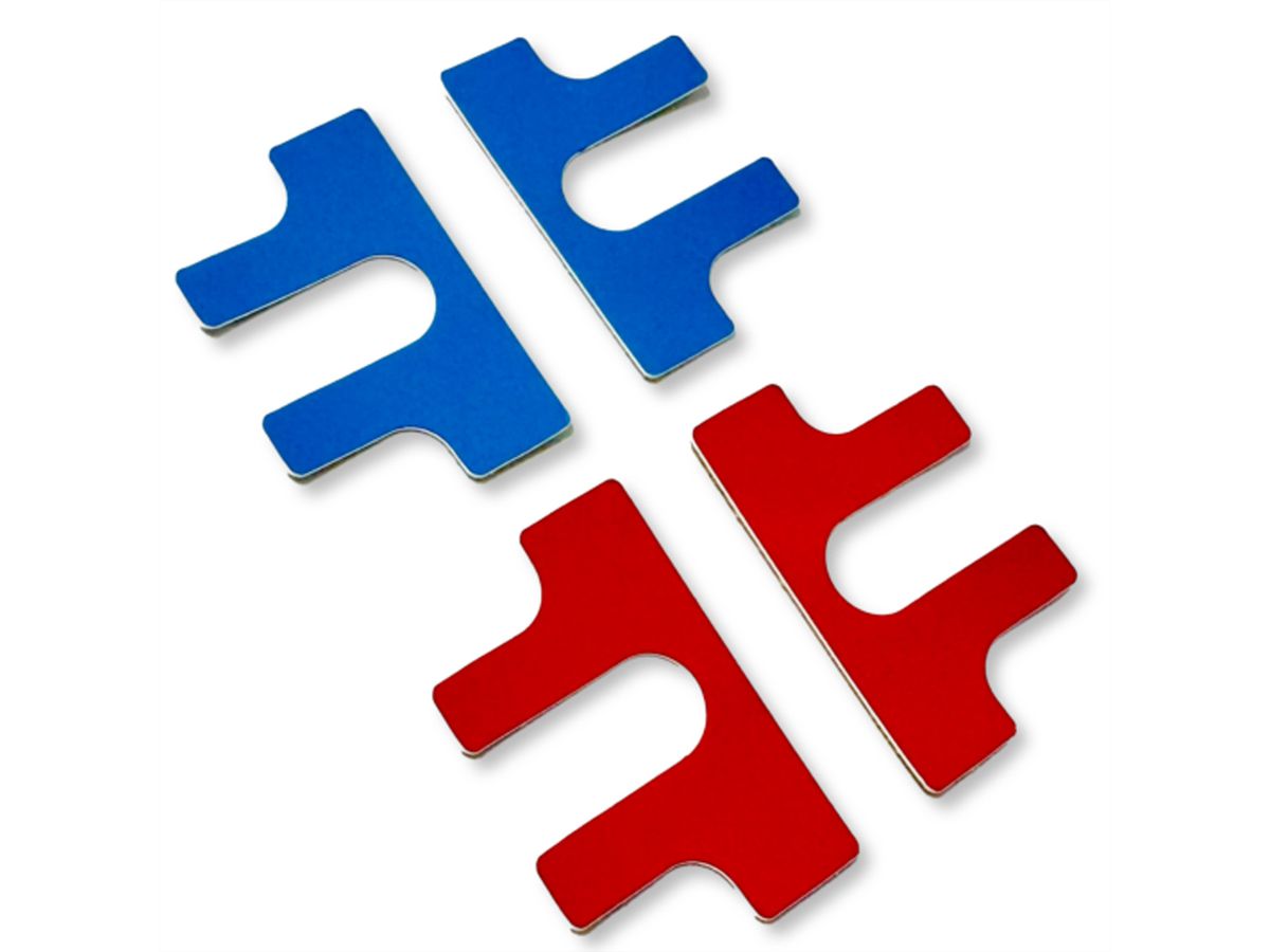 GUDE 7902 Etiquettes, autocollantes, rouge/bleu