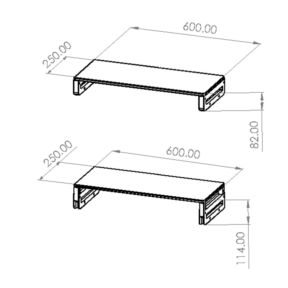 VALUE Support pour écran / ordinateur portable, réglable en hauteur