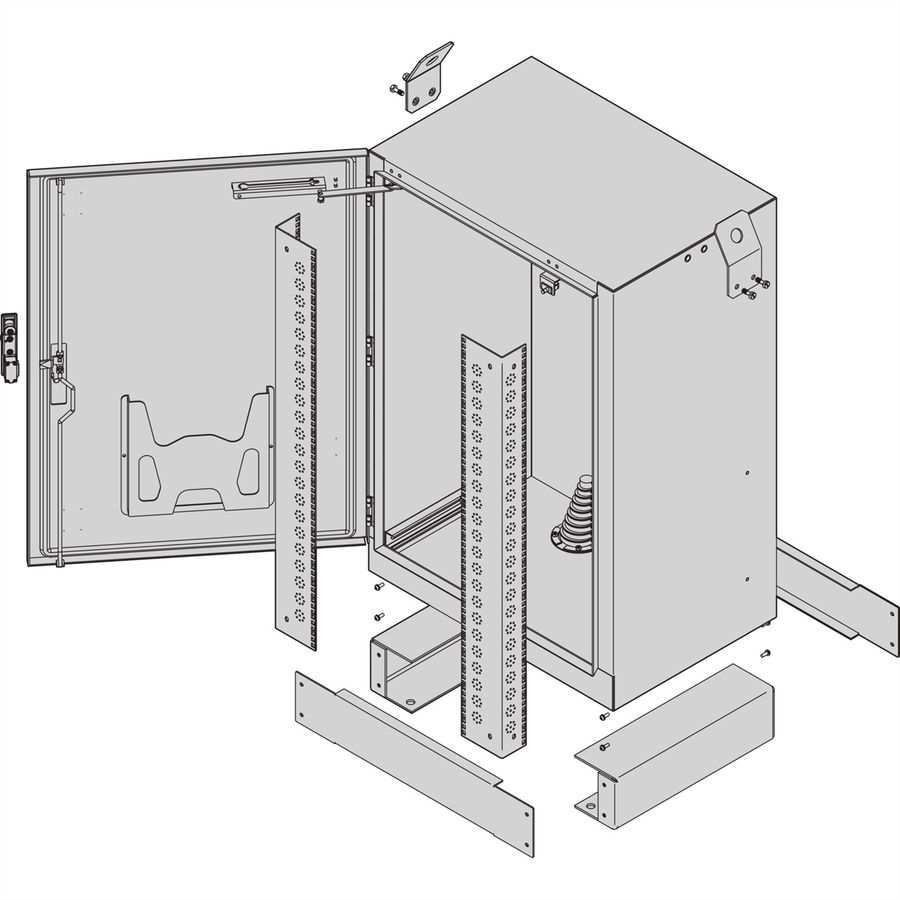 SCHROFF Outdoor Comline FTTX Cabinet With Single Access, 600H 800W 600D