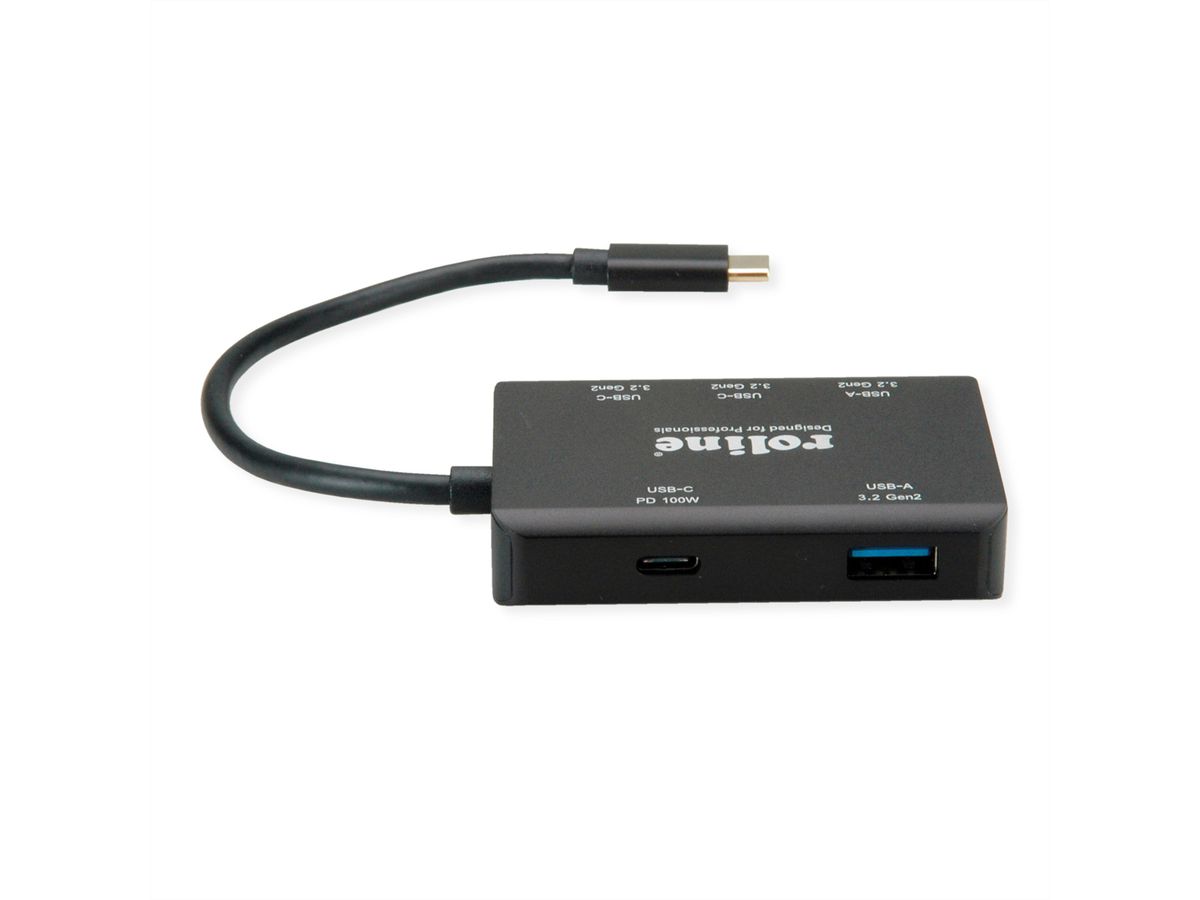 ROLINE Hub USB 3.2 Gen2 , 4 ports (2x A + 2x C), +PD(100W)