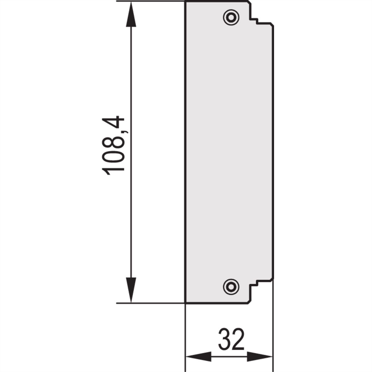 Unité enfichable SCHROFF HF, panneau arrière, sans découpe, 3 U, 7 CV